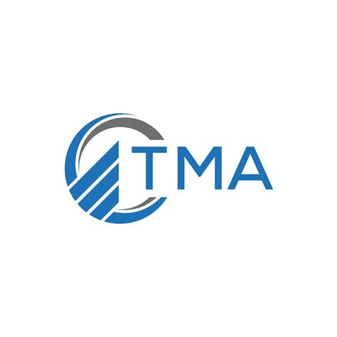 TMA Flat accounting logo design on white background. TMA creative ...