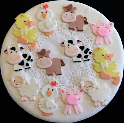 Farm Animal Cake Topper, Farm Cake Topper, Cowboy Cake, Farm Baby ...