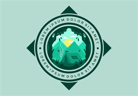 Colorful Flat illustration of outdoor camping 17661221 Vector Art at ...