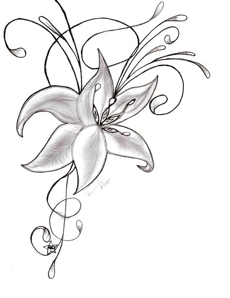 Realistic Drawing Of A Flower at GetDrawings | Free download