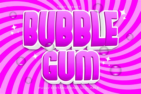 Bubble Gum Editable Text Effect Graphic By Maulida Graphics · Creative