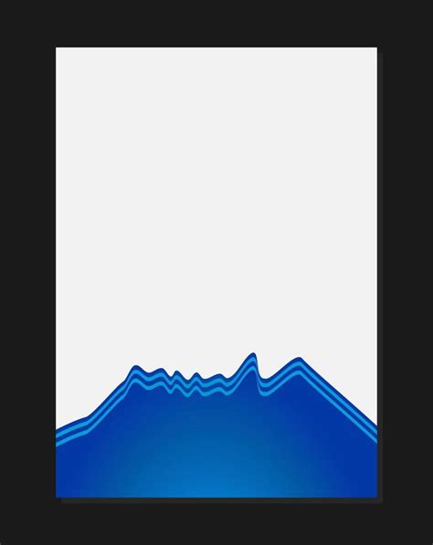 Abstract blue wavy business style poster or cover design template ...