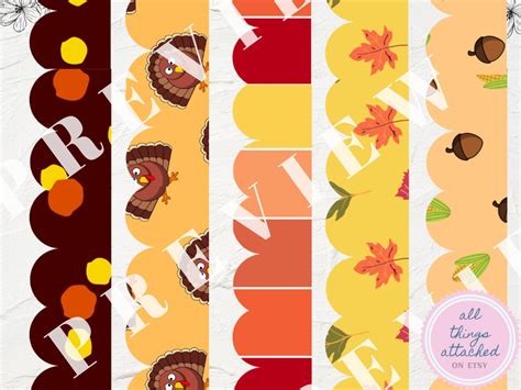 Fall Bulletin Board Printable Fall Bulletin Borders Thanksgiving Themed ...