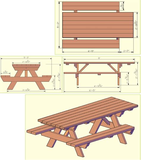 Fans Woodking: Picnic table plans composite