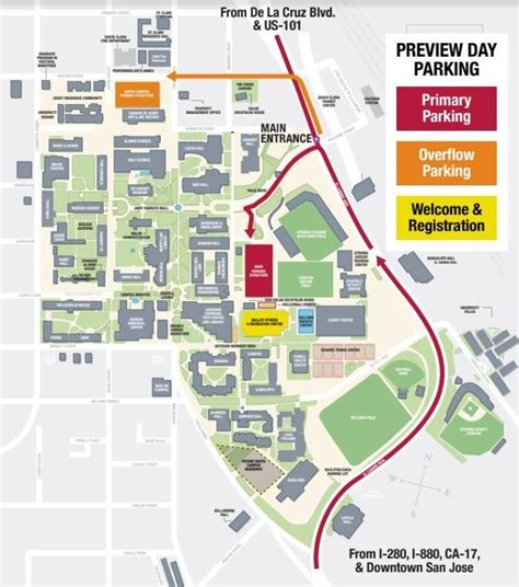 Santa Clara Campus Map - Ferry Map