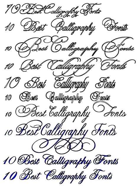 10 Best Calligraphy Fonts calligraphy tattoo design, art, flash ...