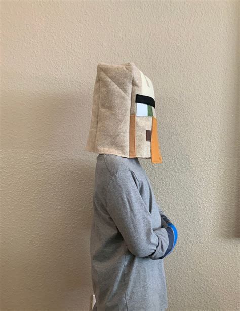 Minecraft villager head/ mask Made to order | Etsy