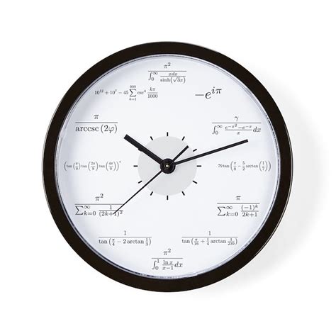 Math Wall Clock (white background) by mathsciencetechnology