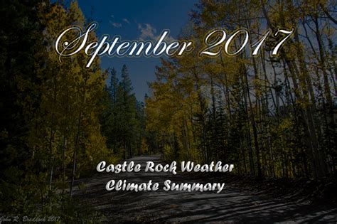 Castle Rock & Colorado September 2017 Weather Recap - MountainWave Weather