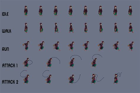 Free Ninja Sprite Sheets Pixel Art Download - CraftPix.net