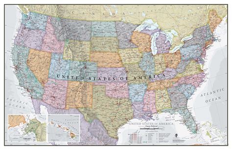 Wall Map Of Usa – Topographic Map of Usa with States