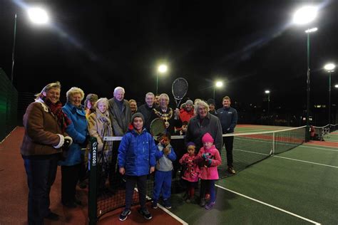 Victoria Park tennis court floodlights now in use