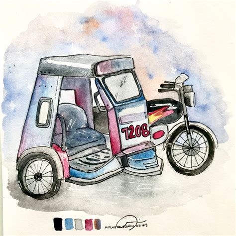 Philippine Tricycle Drawing