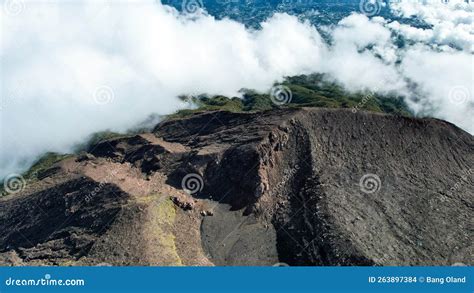 Aerial View of Mount Slamet or Gunung Slamet is an Active Stratovolcano ...