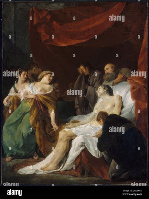 The Death of Seneca 1750 by Noël Hallé Stock Photo - Alamy