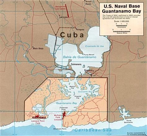 US Naval Base at Guantanamo Bay Map - Guantanamo Bay Cuba • mappery