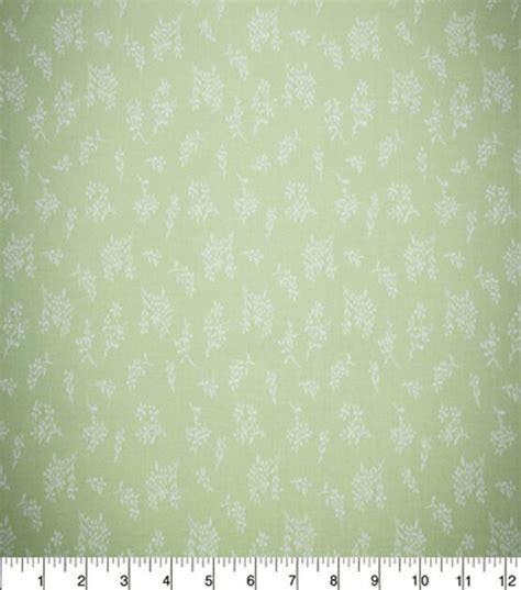 Floral on Sage Green Quilt Cotton Fabric by Quilter's Showcase | JOANN