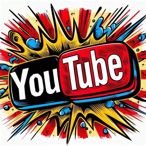 Premium Photo | Dynamic YouTube logo in comic style Frank ...