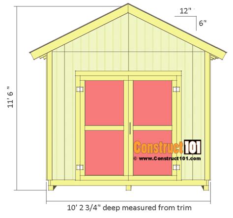 Shed Plans 10x12 Gable Shed - Step-By-Step - Construct101