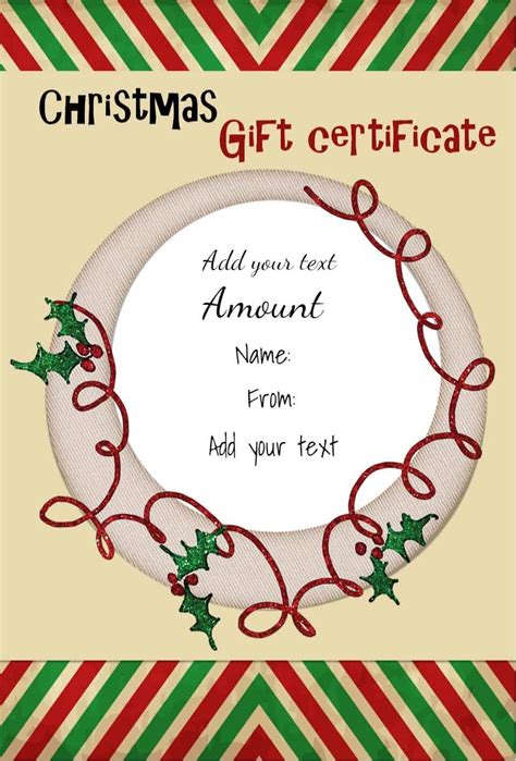 Free Christmas Gift Certificate Template | Customize Online & Download