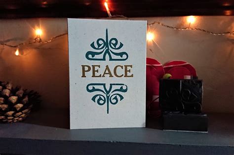 Peace Christmas Card | Letterpress | The Smallprint Company