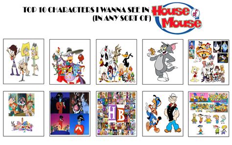 Top 10 Characters I Want to See in House of Mouse by Bart-Toons on ...