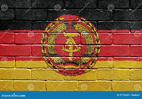 Flag Of East Germany On Brick Wall Stock Photo - Image: 9775420