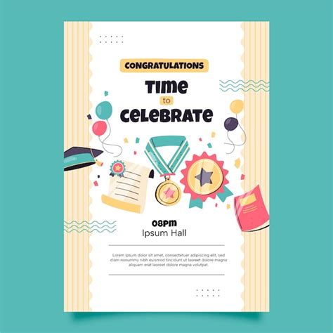 Premium Vector | Vertical banner template for graduation celebration