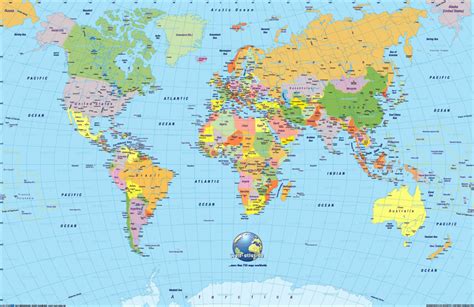 World Map With Capitals Printable