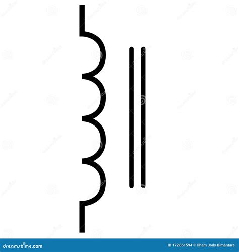 Inductor International Component Symbol For Circuit Design Royalty-Free ...