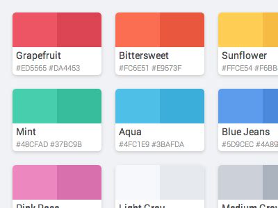 Flattastic Pro Color Palette - HTML / CSS by Chris Cifonie on Dribbble