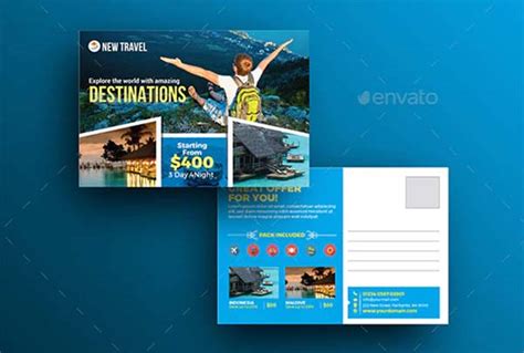 40+ Travel Postcard Templates | Free & Premium Downloads