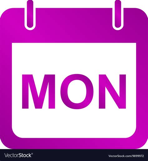 Days of the week modern design flat style icon Vector Image