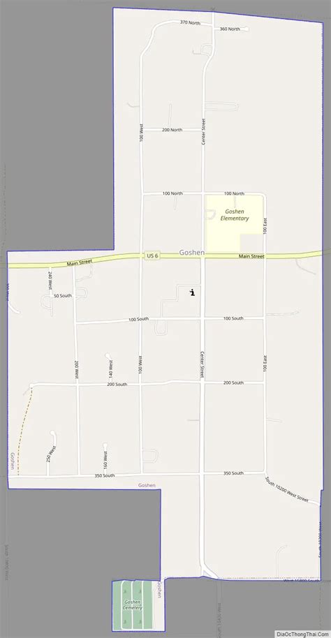 Map of Goshen town, Utah