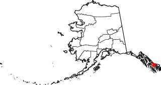 Image: Map of Alaska highlighting Wrangell City and Borough