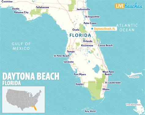 Map of Daytona Beach, Florida - Live Beaches