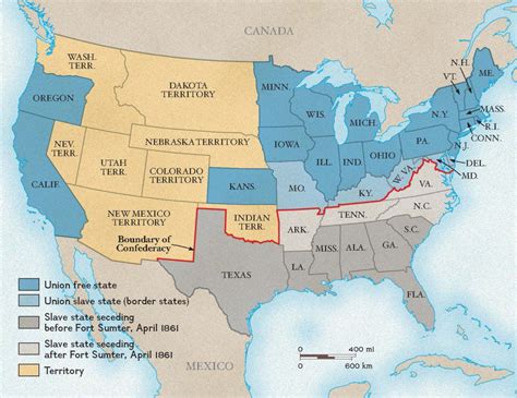 Printable Map Of The United States During The Civil War - Printable US Maps