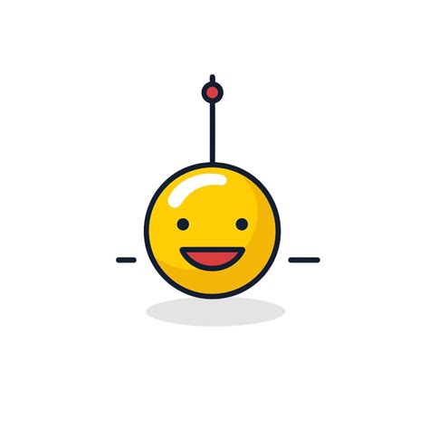 Premium Vector | Vector flat icon of a yellow smiley face ball a simple ...