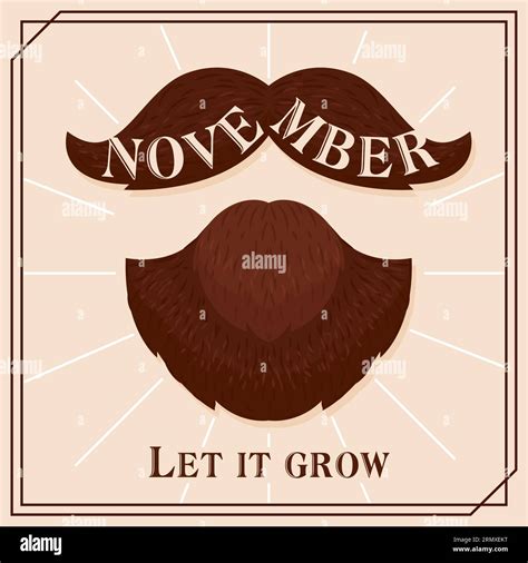 Colored no shave november poster Vector Stock Vector Image & Art - Alamy