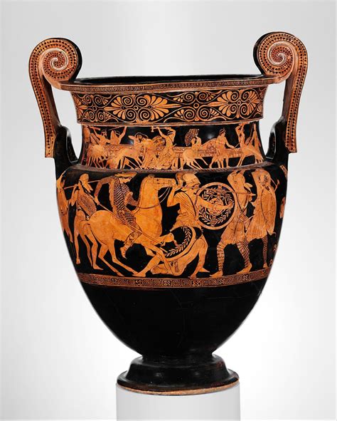 Attributed to the Painter of the Woolly Satyrs | Terracotta volute ...