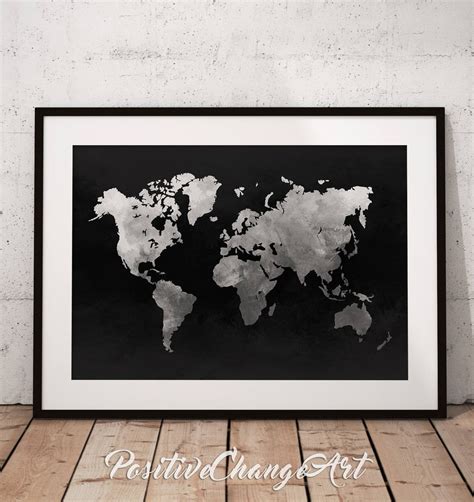 World Map Print, World Map Art, World Map Poster, Map of the World ...