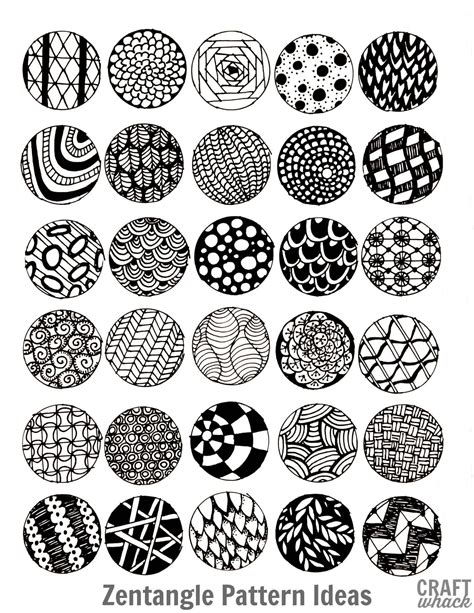 Inspired By Zentangle: Patterns and Starter Pages of 2022 | Doodle art ...