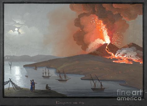 Vesuvius, Eruption Of 1794 Painting by Italian School - Pixels