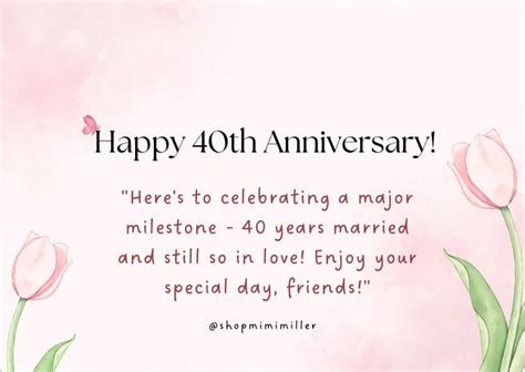 60+ Happy 40th Anniversary Quotes & Wishes For Ruby Couples