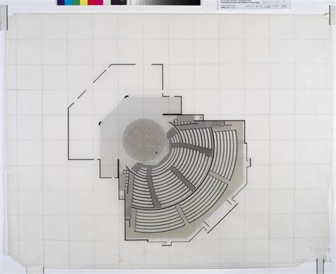 Designs for the Royal National Theatre, South Bank, London: plan of the ...