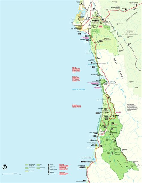 REDWOOD NATIONAL PARK MAP CALIFORNIA - ToursMaps.com