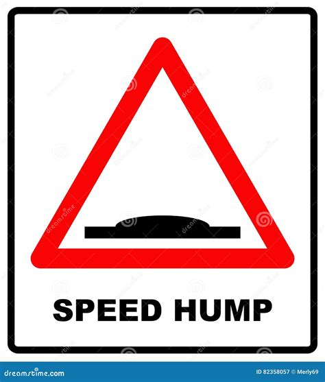 Speed Bumps Warning of Traffic Signs. Stock Vector - Illustration of ...