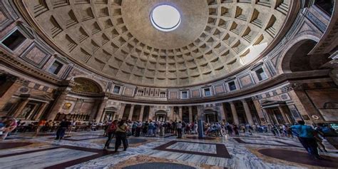 Interior view of the Pantheon in Rome designed by Giovanni Paolo Panini ...