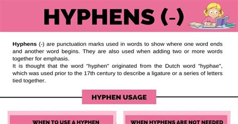 Hyphen (‐): When to Use a Hyphen | Useful Hyphen Usage - Love English