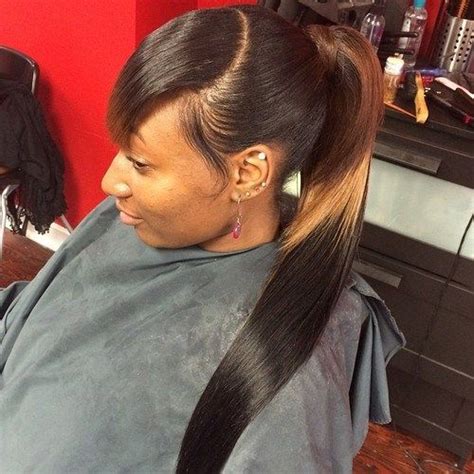 ponytail with side bangs african american - euramicheletti